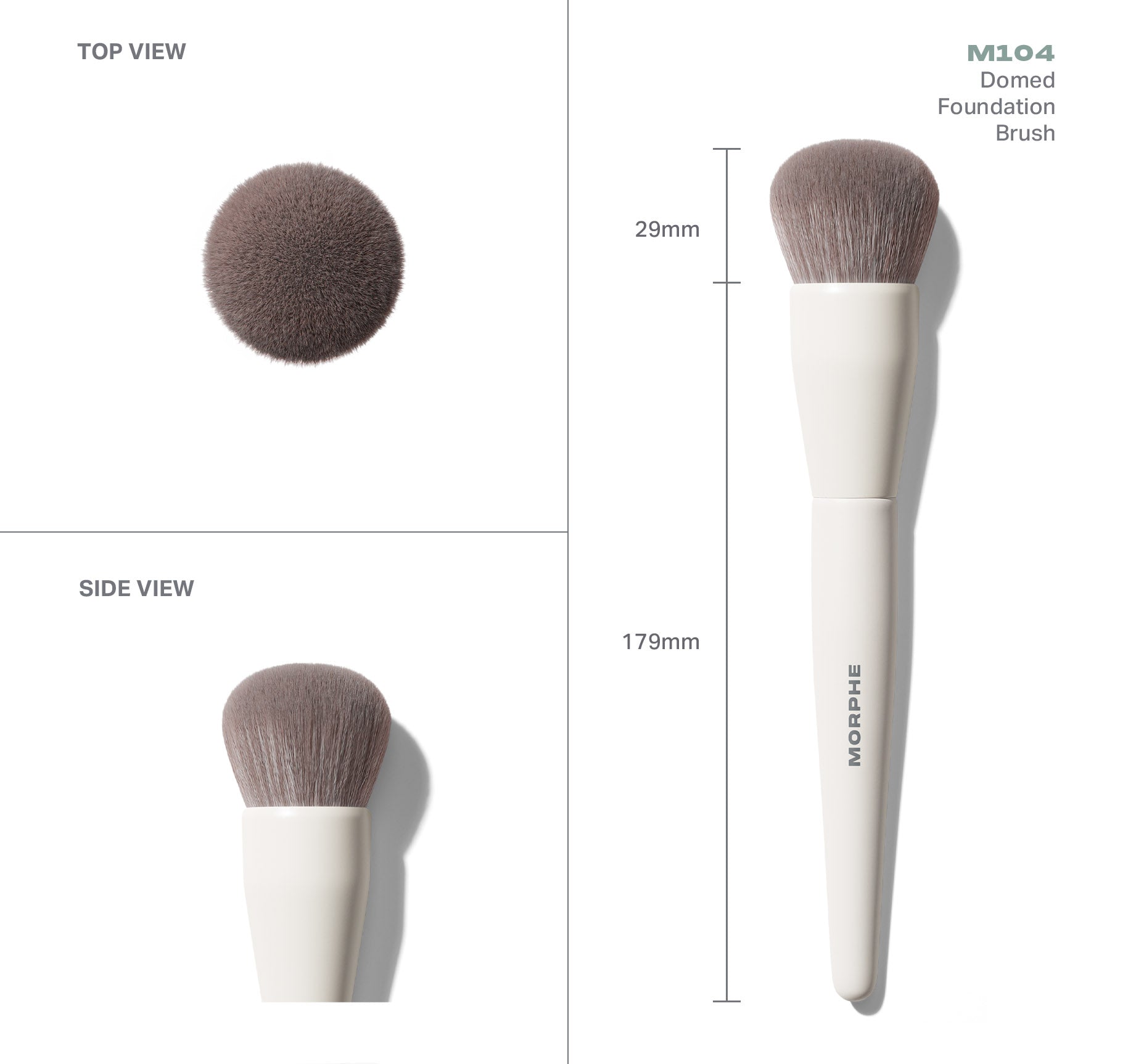 Morphe Face Brushes M104 Domed Foundation Brush pinceau fond de teint dense