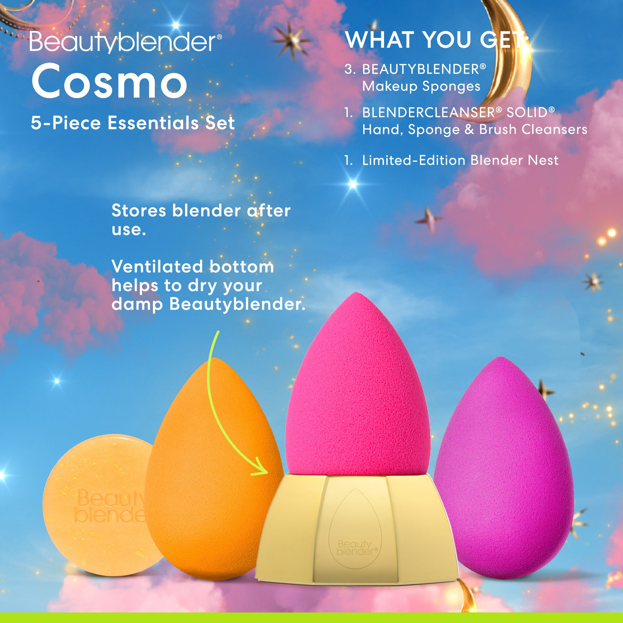 Beautyblender Original Cosmo 5-Piece Essentials Set 5 pièces