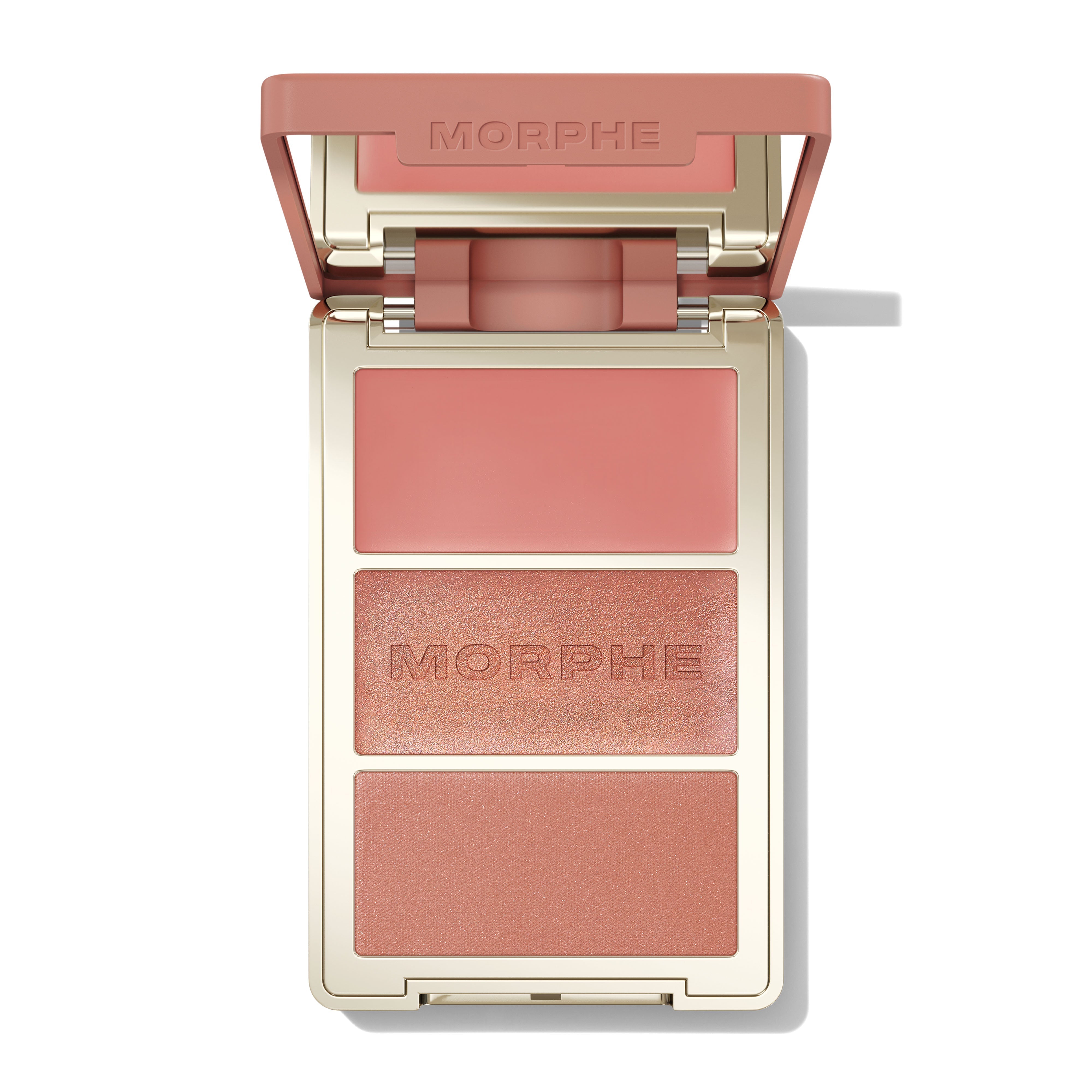 Morphe Bundles Cheek Thrills Trios + Dual-Ended Blush Brush trio blush Poolside Spritz