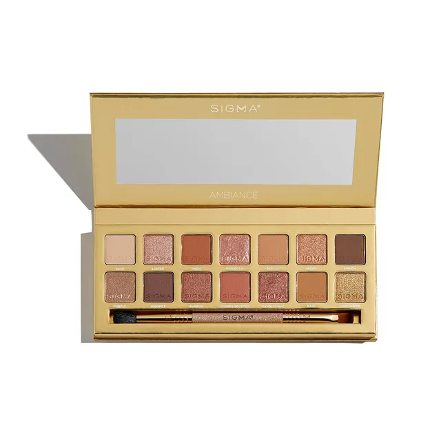 Sigma Eye Makeup Ambiance Eyeshadow Palette palette yeux 14 teintes dorées