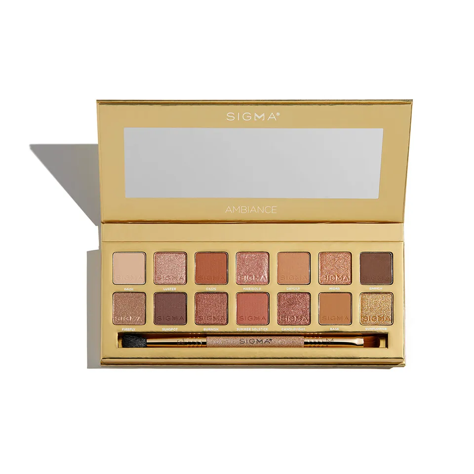Sigma Eye Makeup Ambiance Eyeshadow Palette palette yeux 14 teintes dorées
