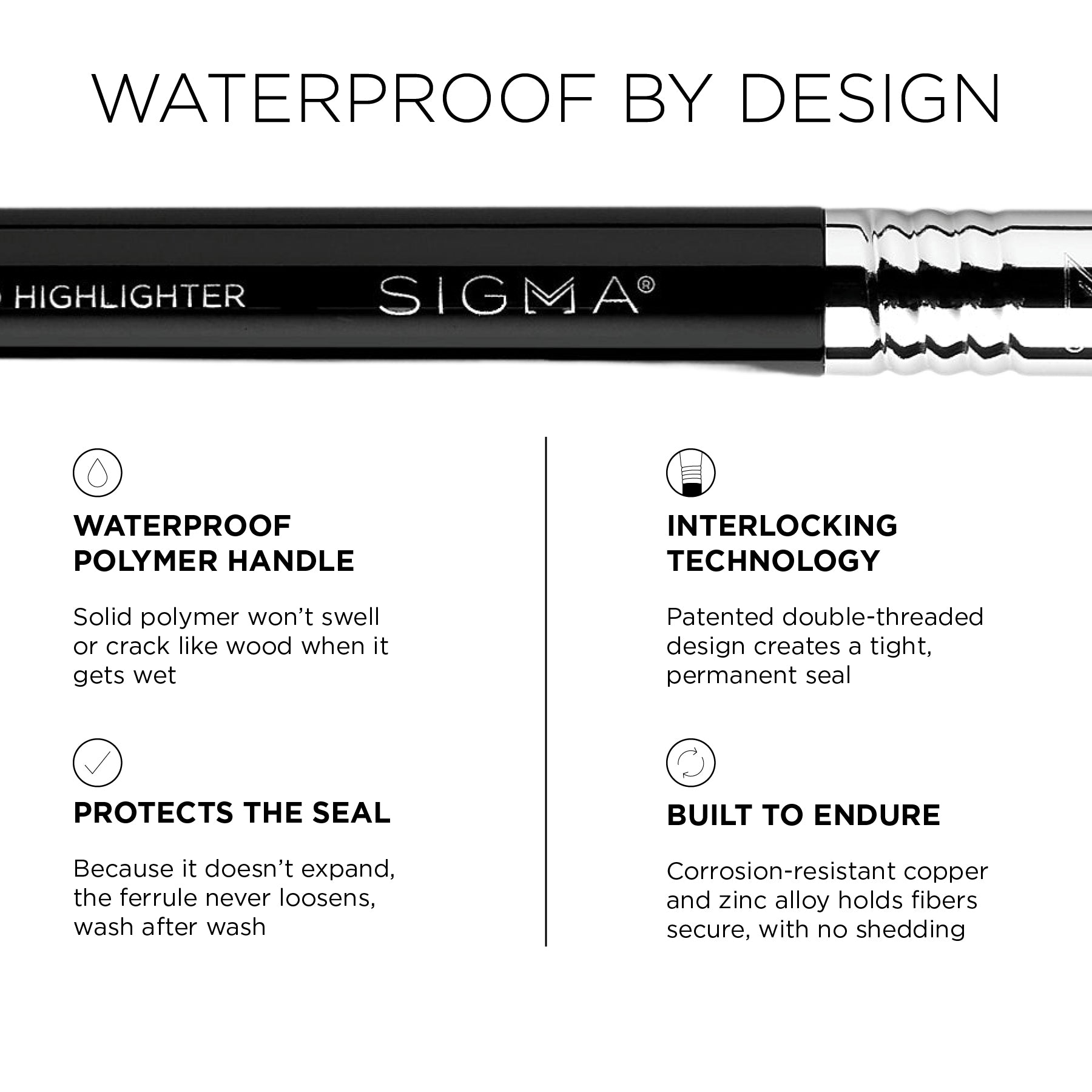 Sigma Face Brushes F35 Tapered Highlighter Brush pinceau illuminateur précis