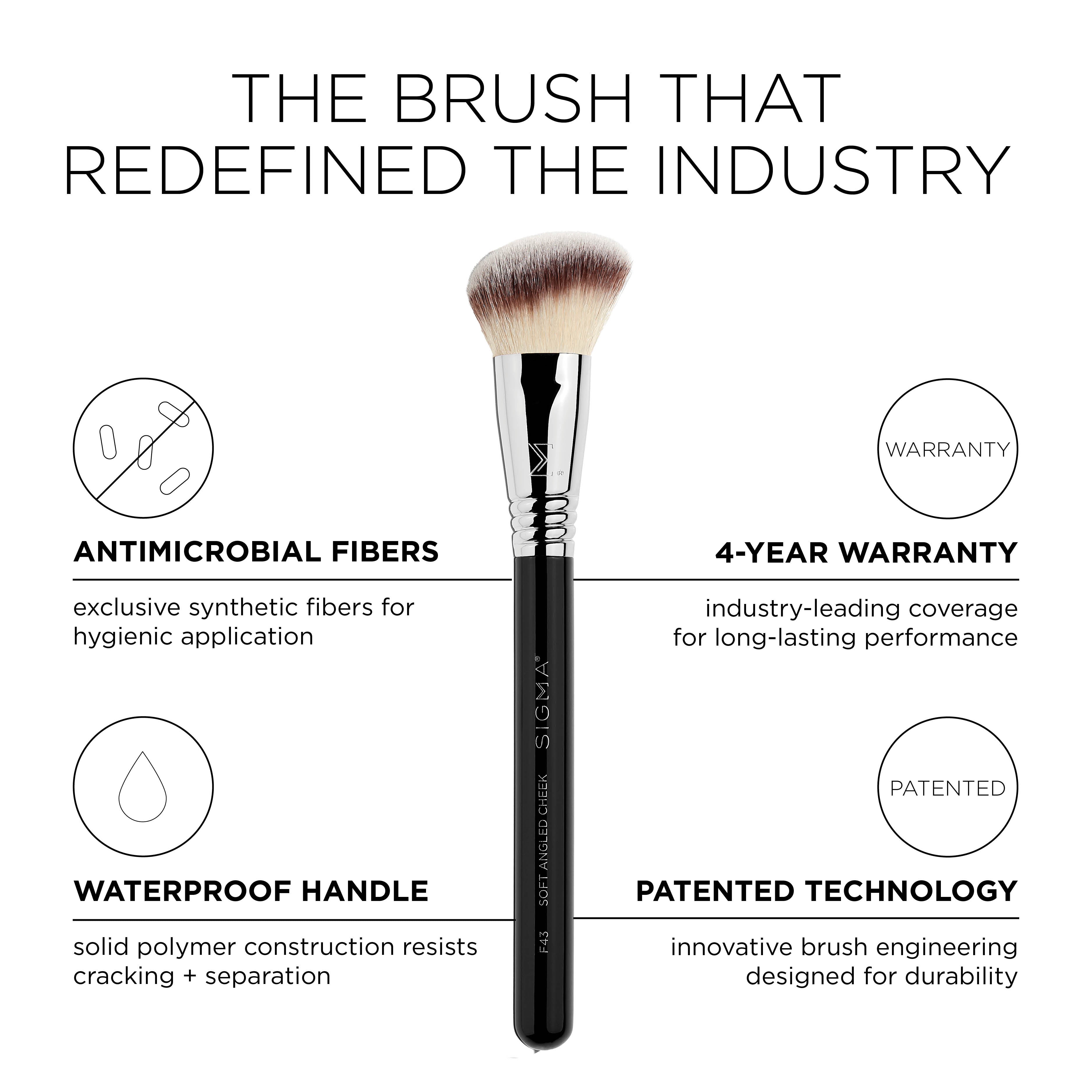 Sigma Face Brushes F43 Soft Angled Cheek Brush pinceau blush incliné