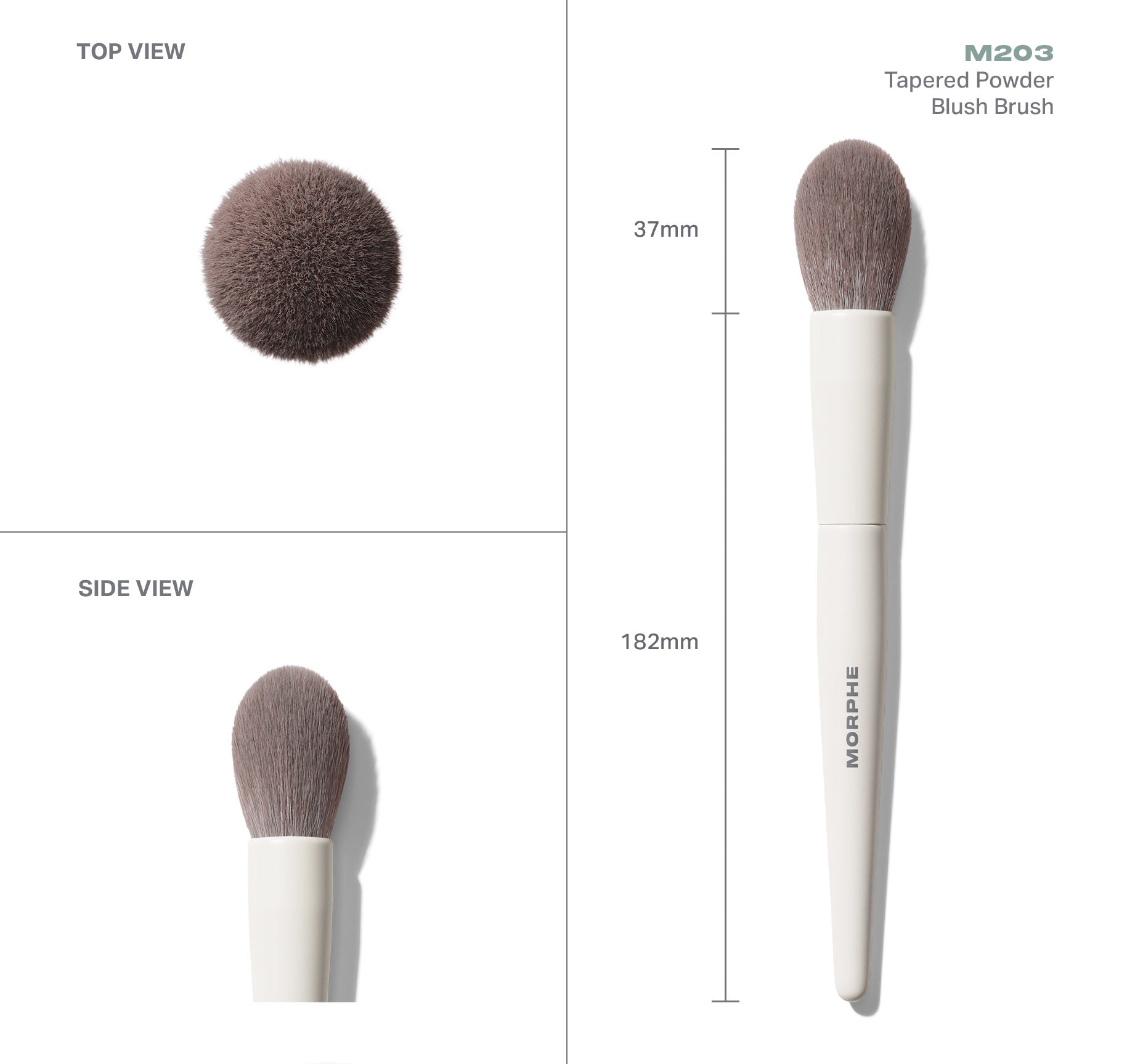Morphe Face Brushes M203 Tapered Powder Blush Brush pinceau blush poudre