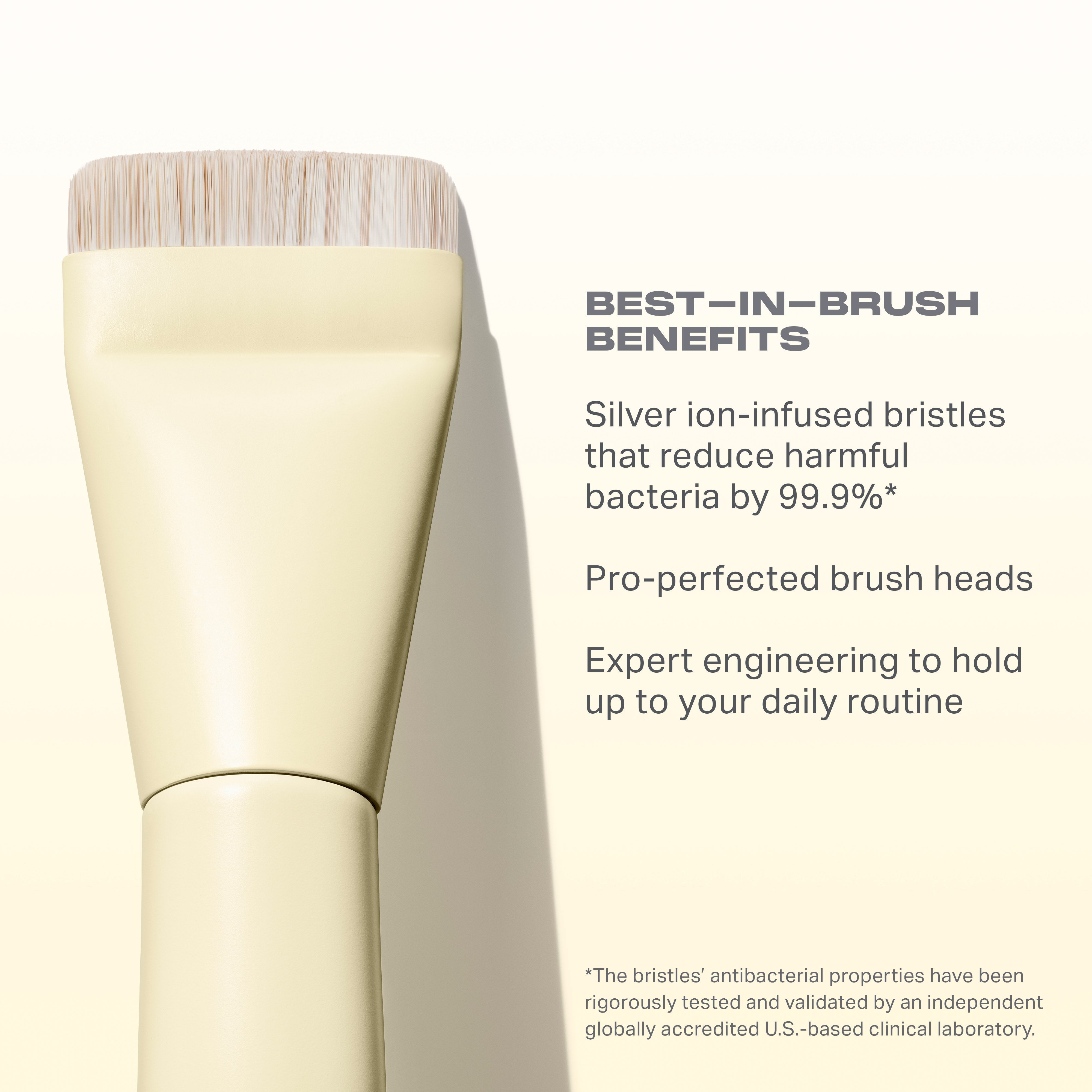 Morphe Face Brushes Buttery Blends M108 Slanted Foundation Brush pinceau fond de teint, jaune beurre