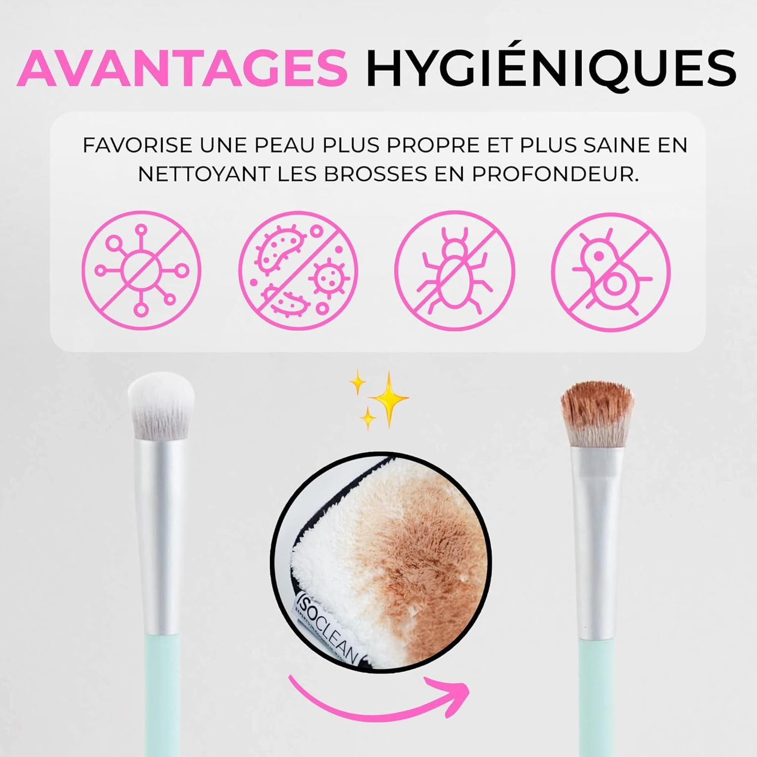 TYVEK ISOCLEAN Makeup Brush Cleaners nettoyant pinceaux avec spray