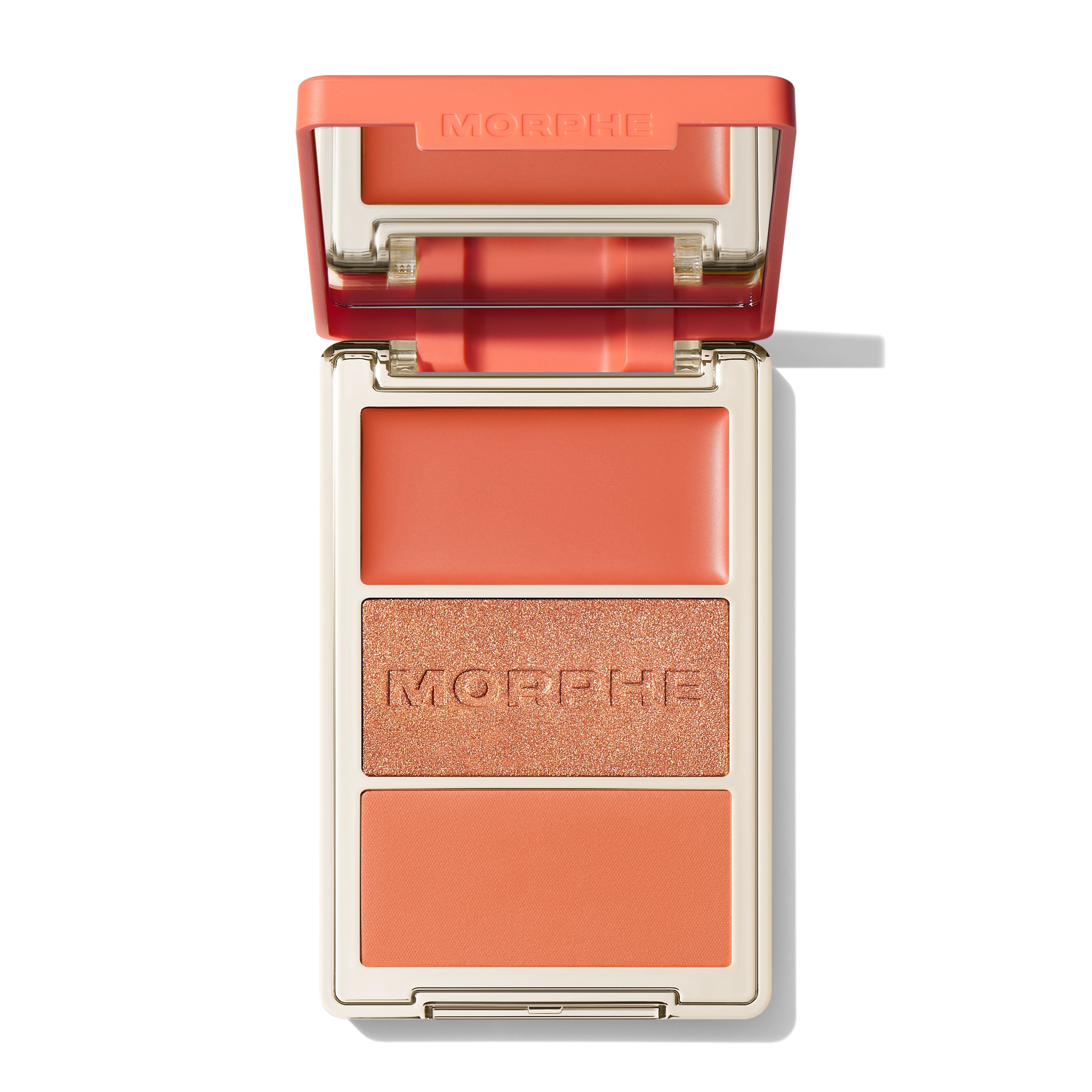 Morphe Bundles Cheek Thrills Trios + Dual-Ended Blush Brush trio blush Poolside Spritz