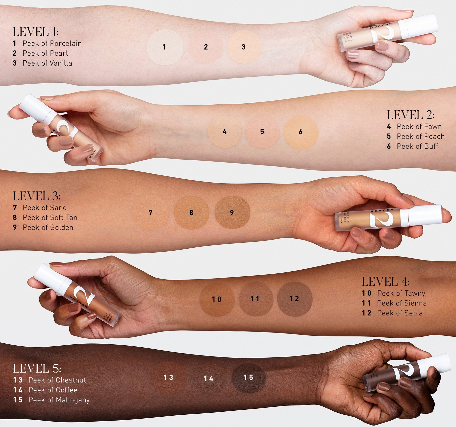 Morphe Complexion Hide & Peek Concealer anticernes Peek of Porcelain