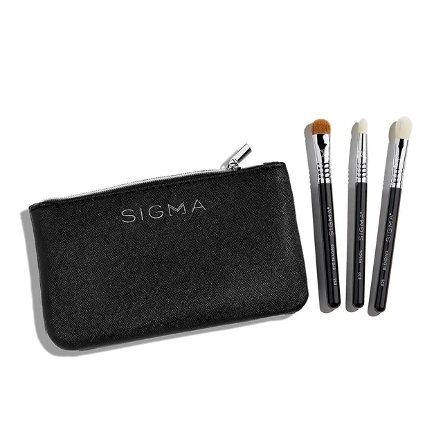 Sigma Brush Sets Glam 'n Go Mini Eye Brush Set pinceaux yeux 3 pièces avec trousse