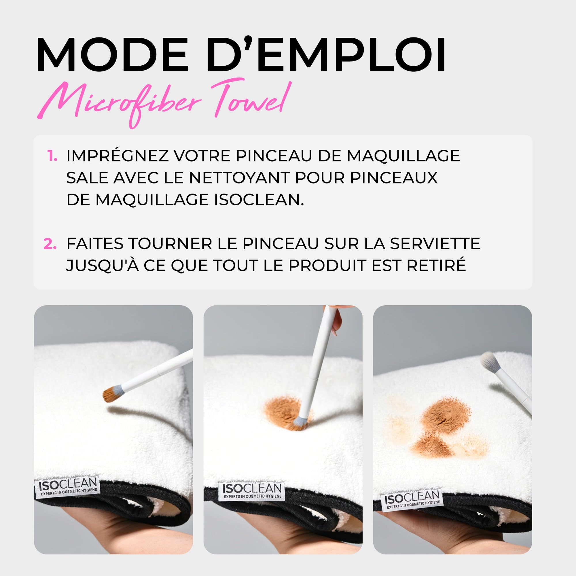 TYVEK ISOCLEAN Makeup Accessories serviette microfibre pinceaux 20 × 20 cm petite