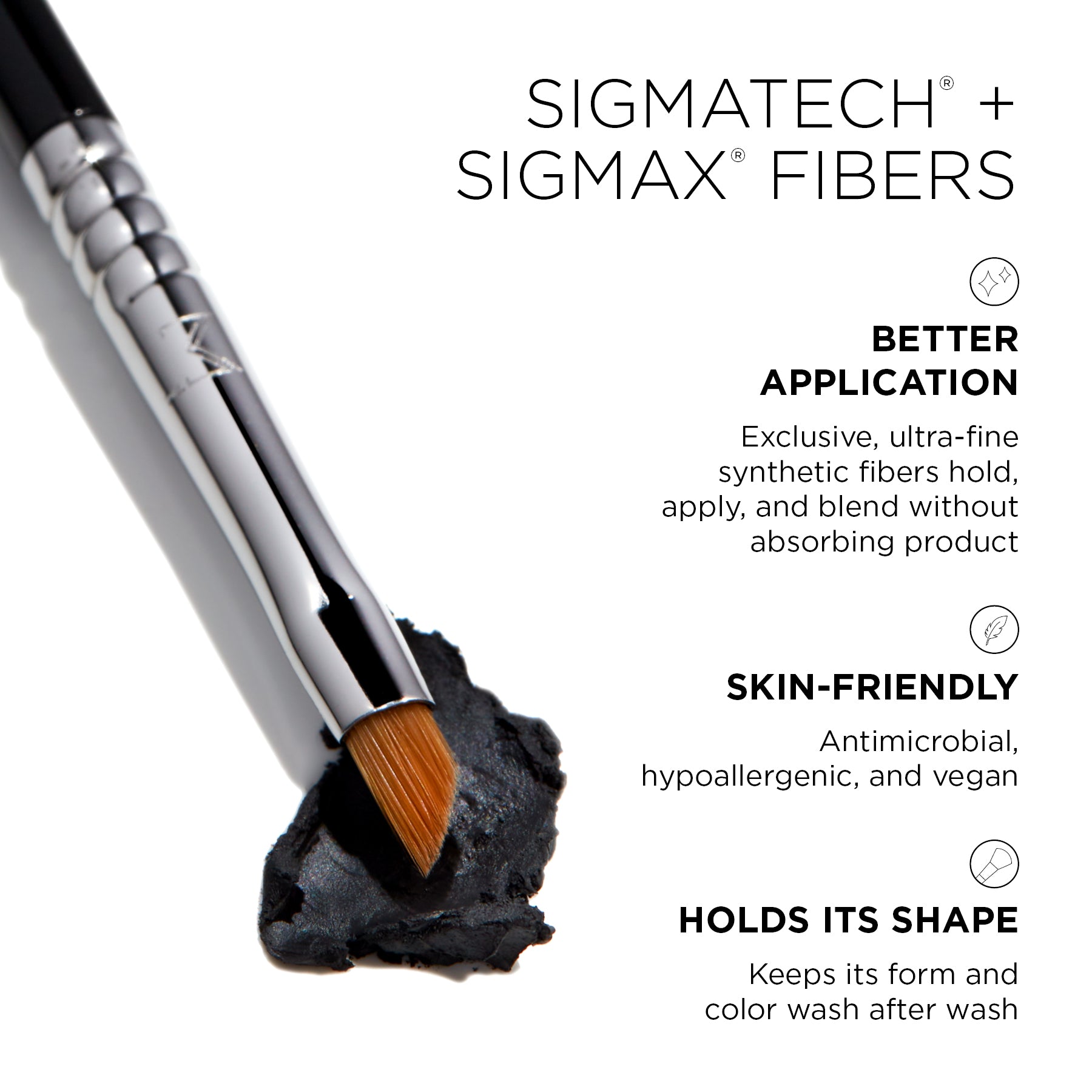 Sigma Eye Brushes E06 Winged Liner pinceau eyeliner biseauté