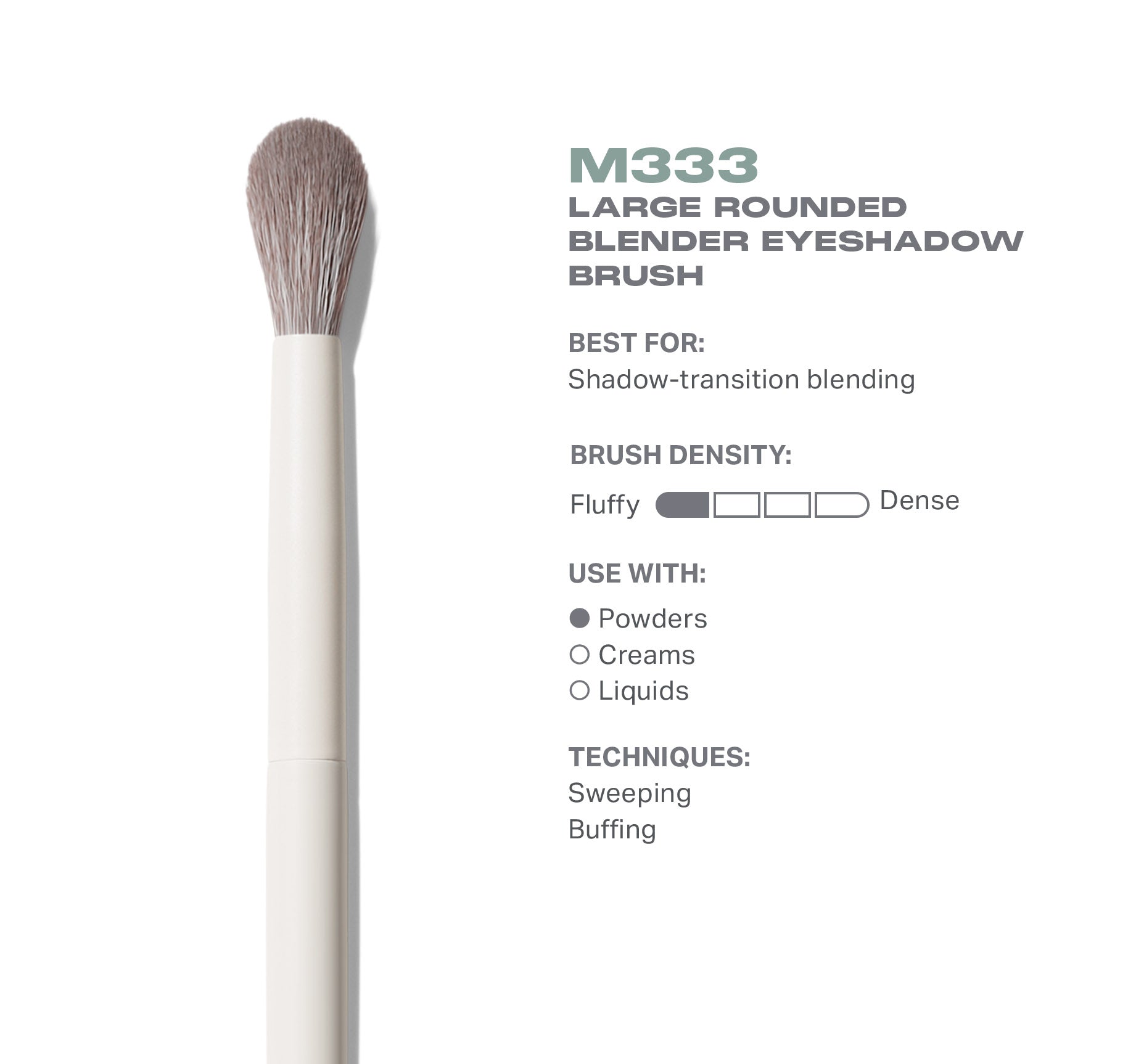Morphe Eye Brushes M333 Large Rounded Blender Eyeshadow Brush pinceau estompeur