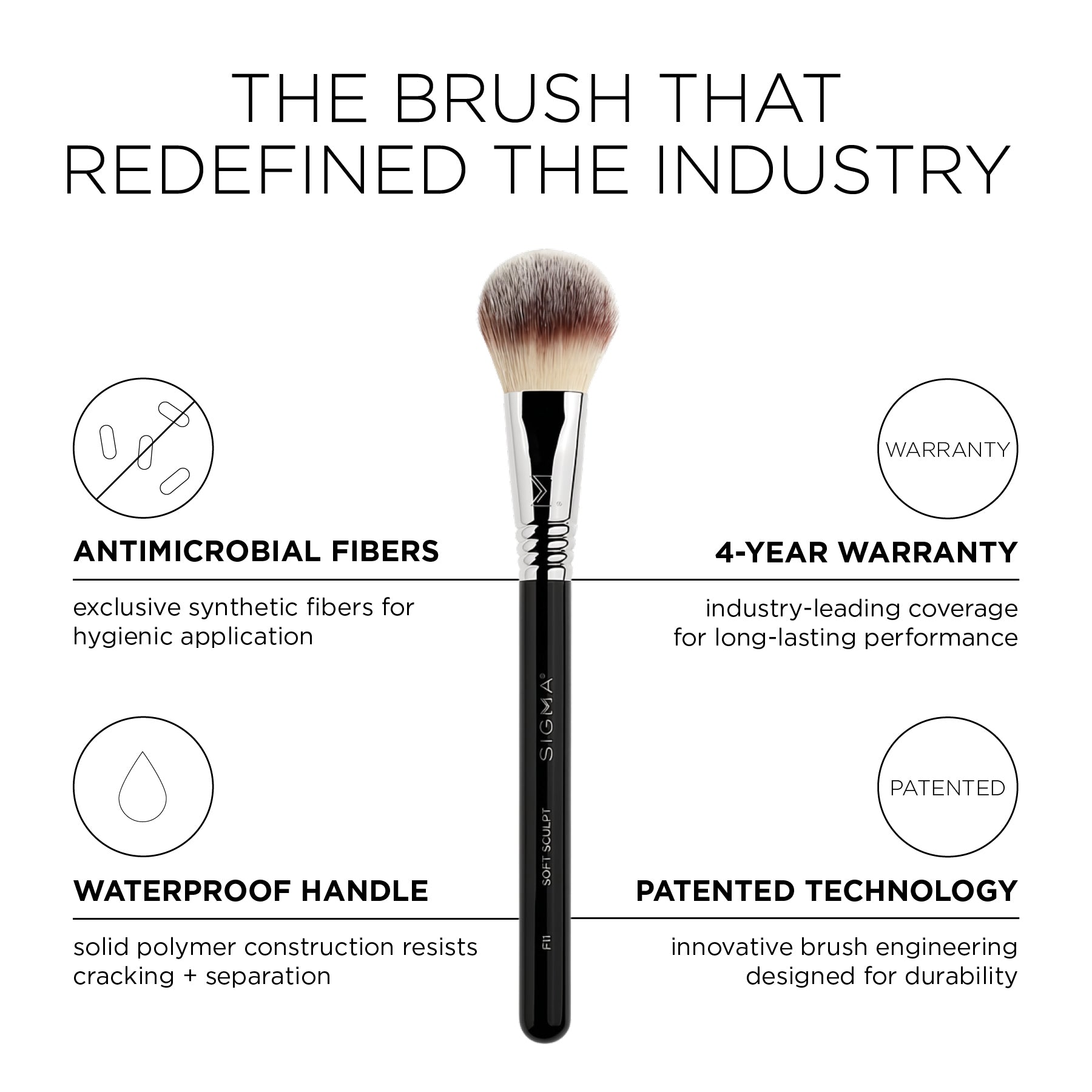 Sigma Face Brushes F11 Soft Sculpt Brush pinceau contour poudre