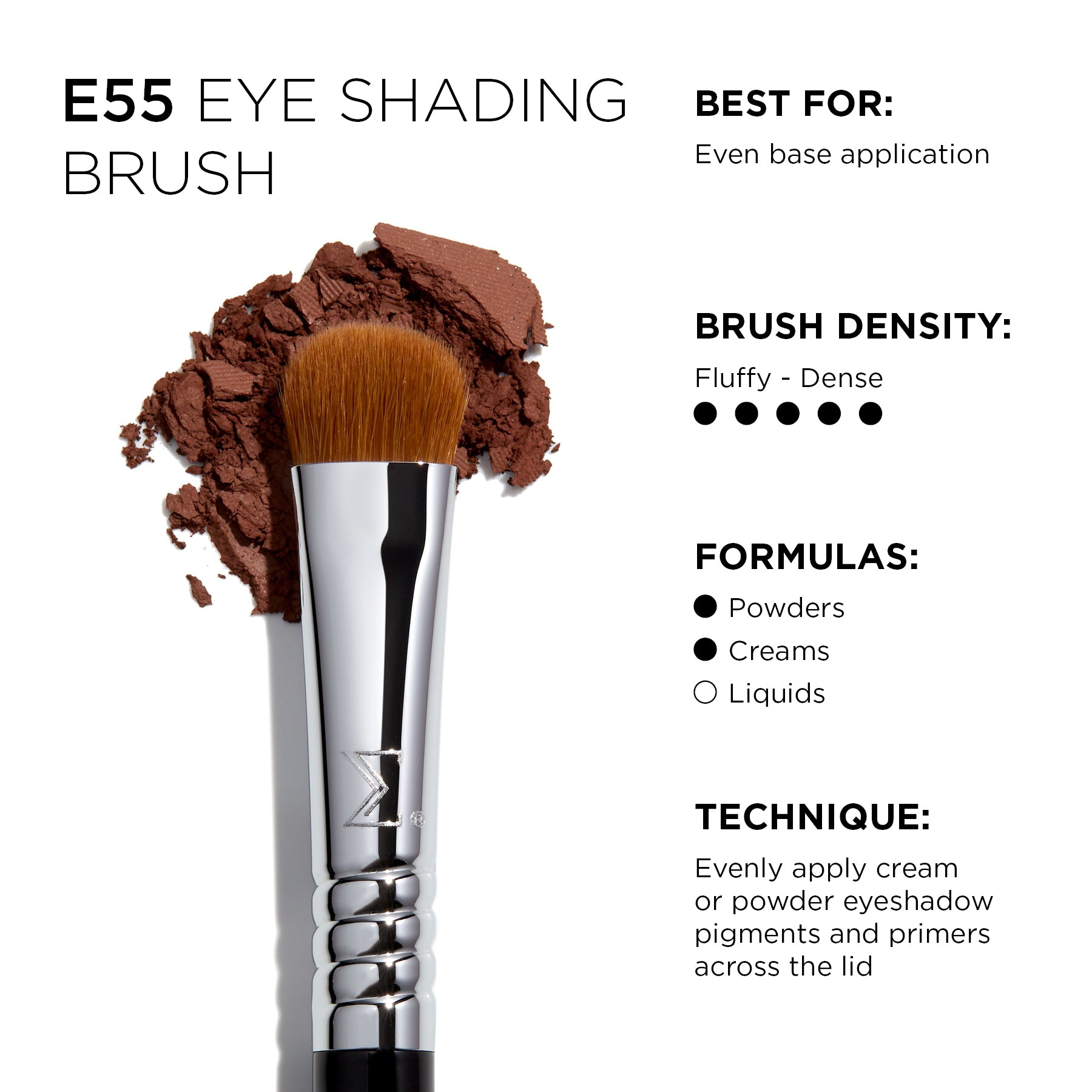 Sigma Eye Brushes E55 Eye Shading Brush pinceau paupières synthétique
