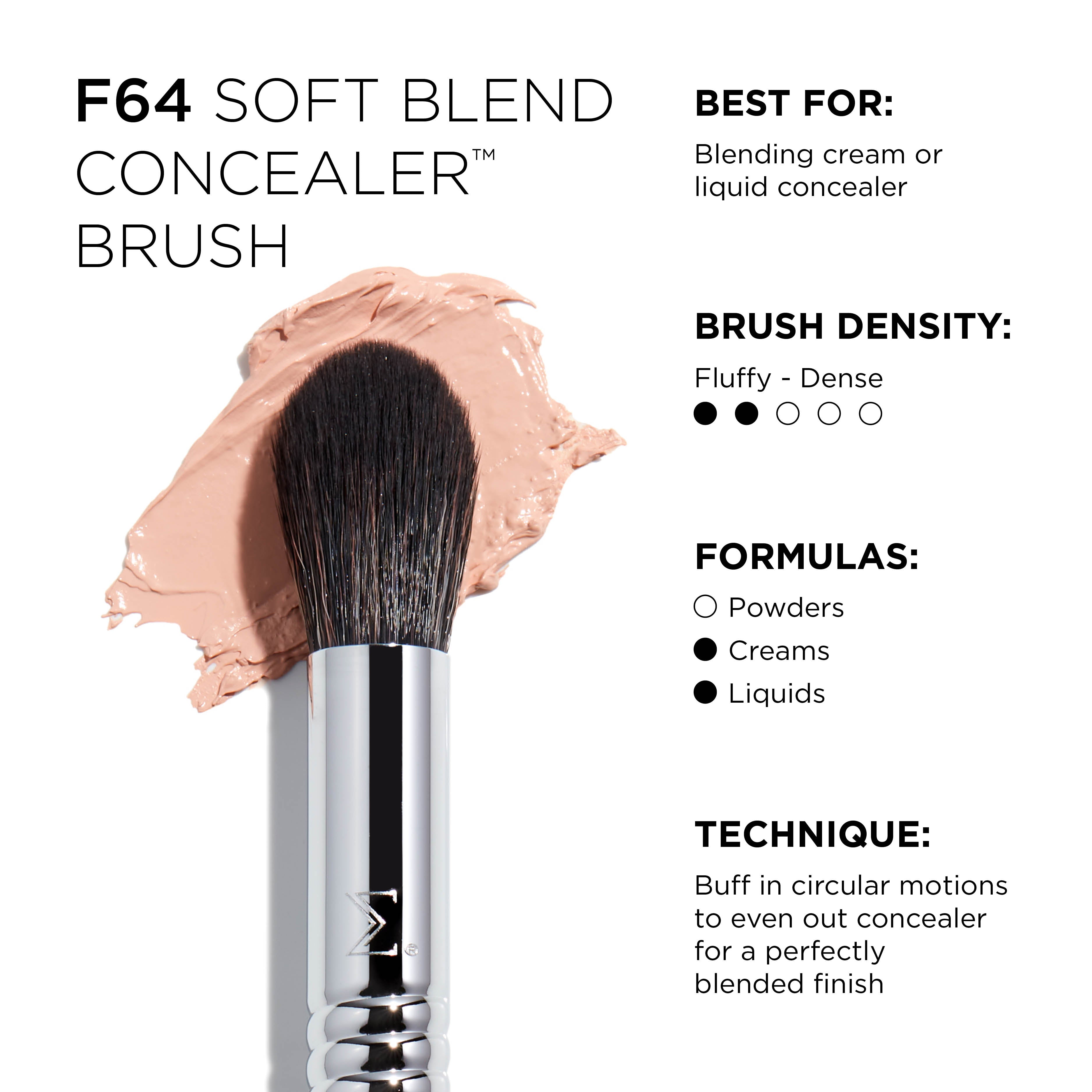 Sigma Face Brushes F64 Soft Blend Concealer pinceau anti-cernes fibres synthétiques