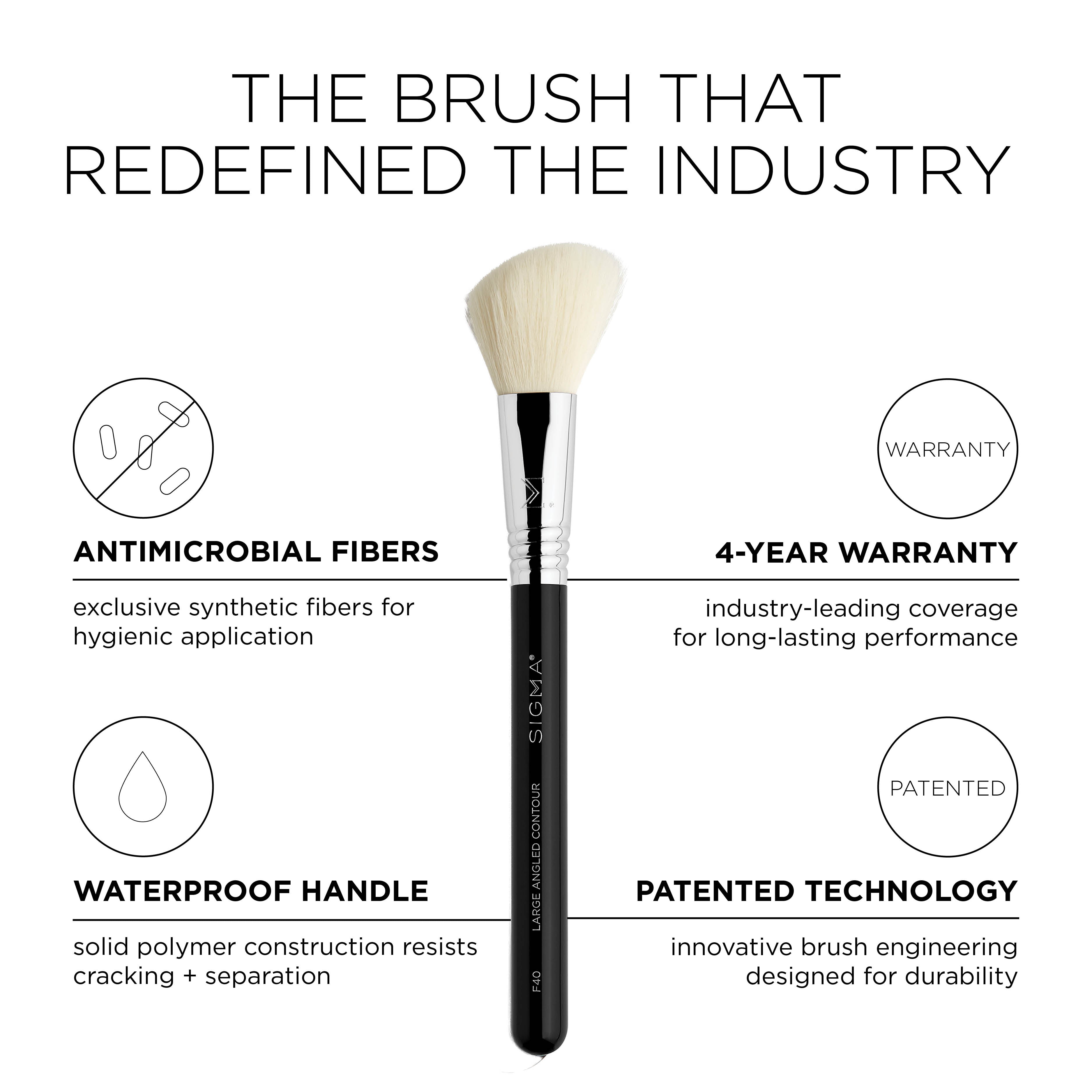 Sigma Face Brushes F40 Large Angled Contour Brush pinceau contour biseauté