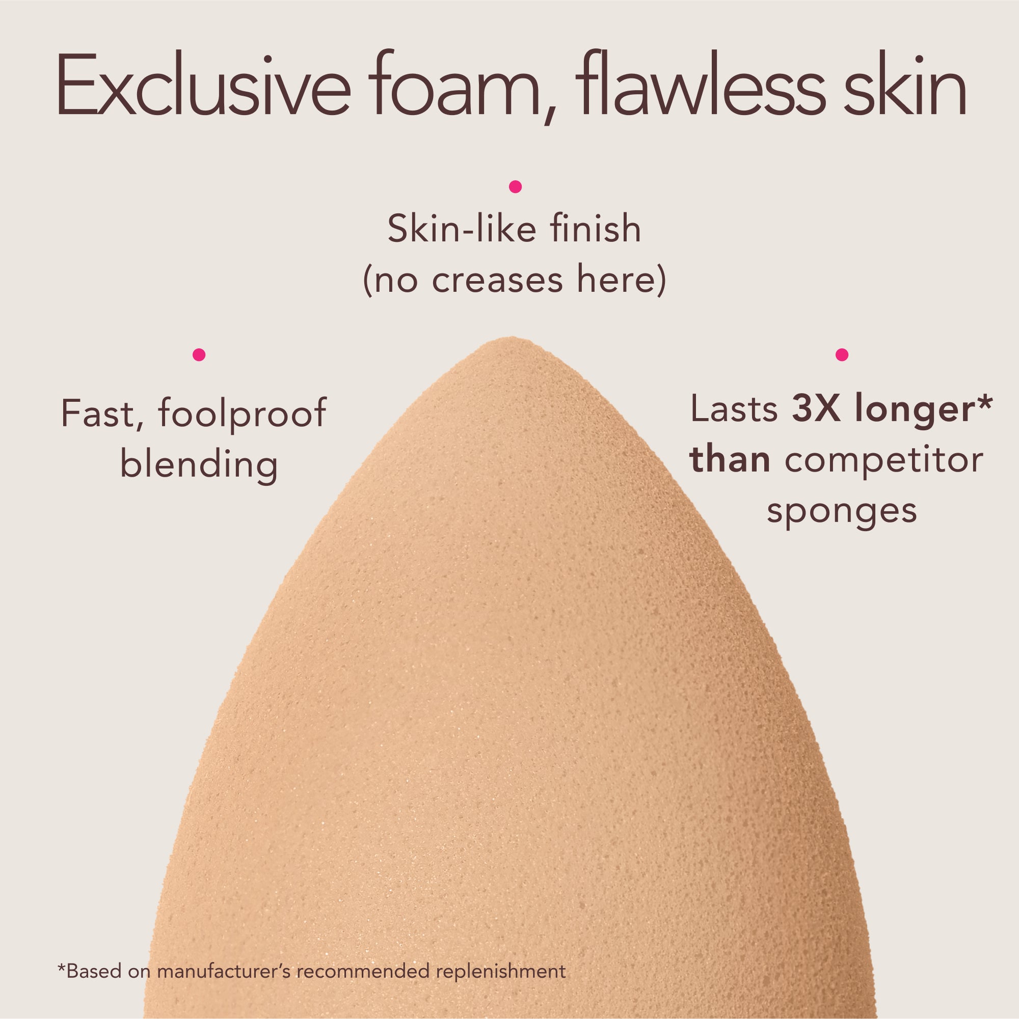 Beautyblender Nude éponge à maquillage réutilisable
