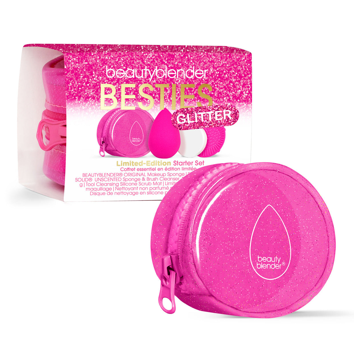 Beautyblender Blendercleanser Besties Glitter Blend & Cleanse 4-Piece Starter Set kit nettoyage