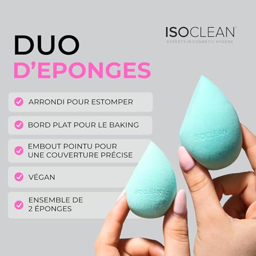TYVEK ISOCLEAN Makeup Sponges éponge maquillage Aqua lot de 2 mousse douce